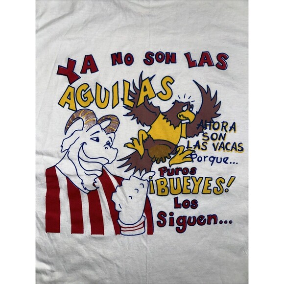 VTG Club Deportivo Guadalajara CHIVAS Double Sided Soccer T Shirt XL Rare Funny - Picture 10 of 10